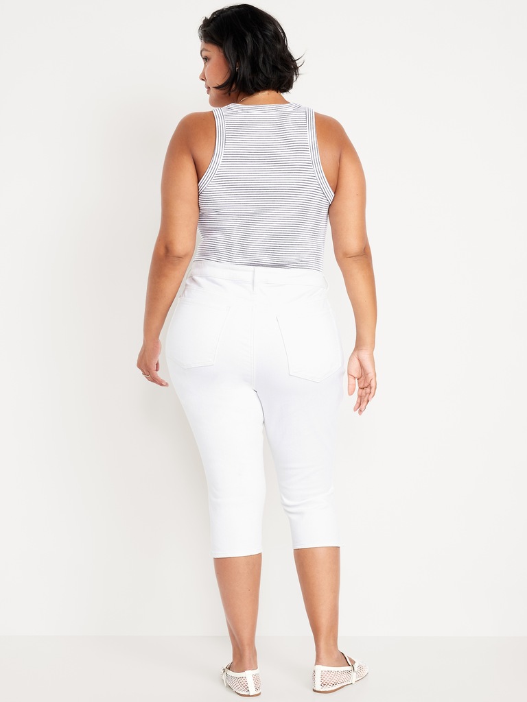 High-Waisted Rockstar Slim Capri Jeans