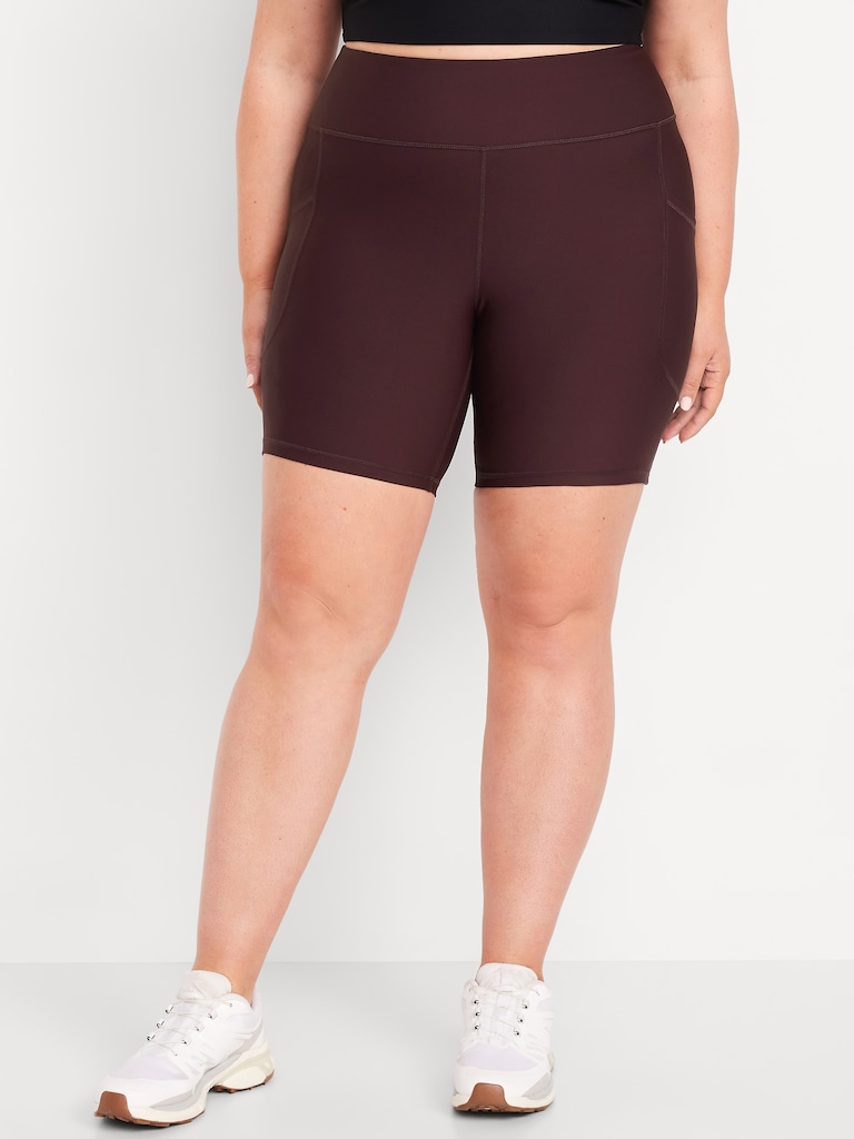 High-Waisted PowerSoft Biker Shorts -- 8-inch inseam