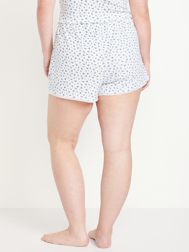 Rib Pajama Shorts