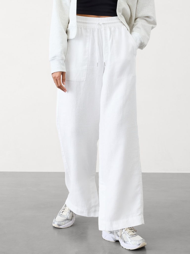 Retreat Linen High Rise Wide Leg Pant
