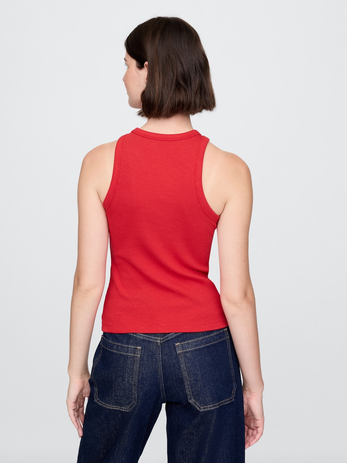 Modern Rib Halter Tank Top