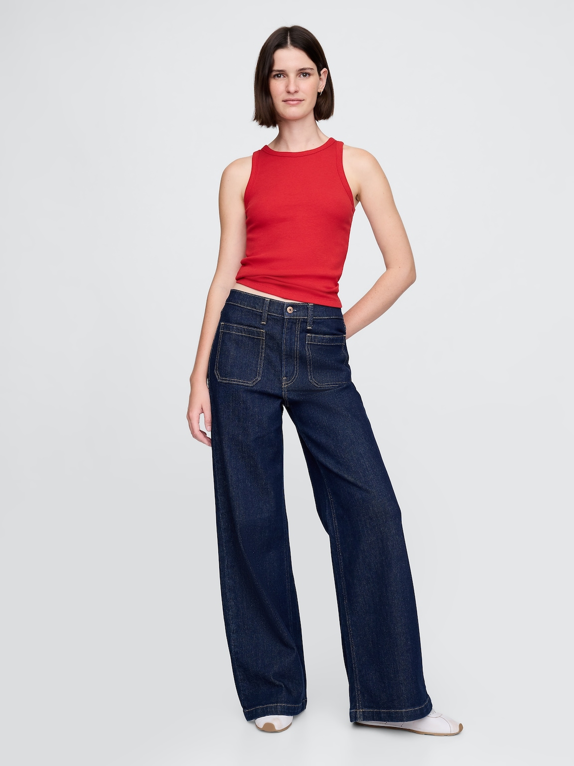 Modern Rib Halter Tank Top