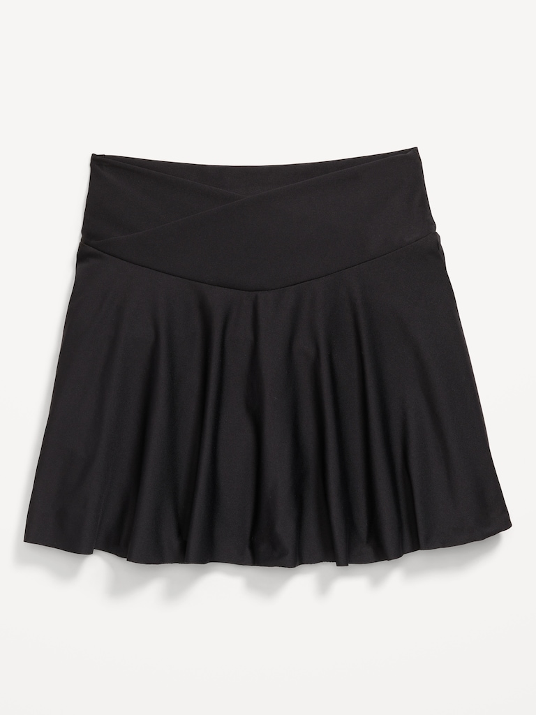 High-Waisted Crossover PowerSoft Skort for Girls
