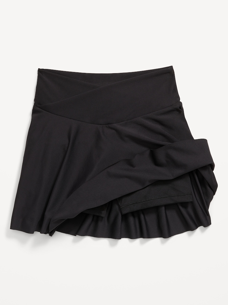 High-Waisted Crossover PowerSoft Skort for Girls