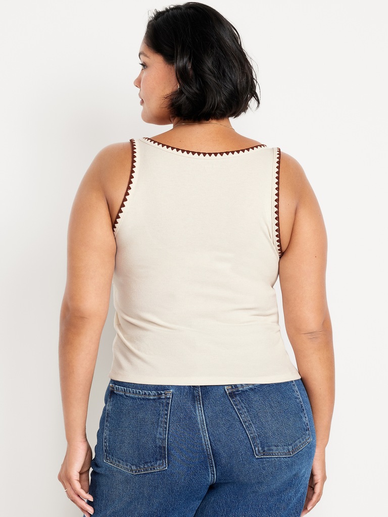 Embroidered Tank Top