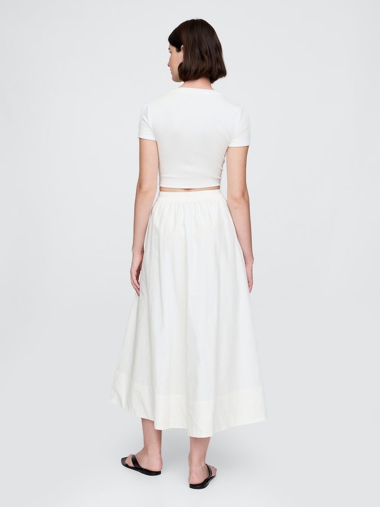 Poplin Maxi Skirt