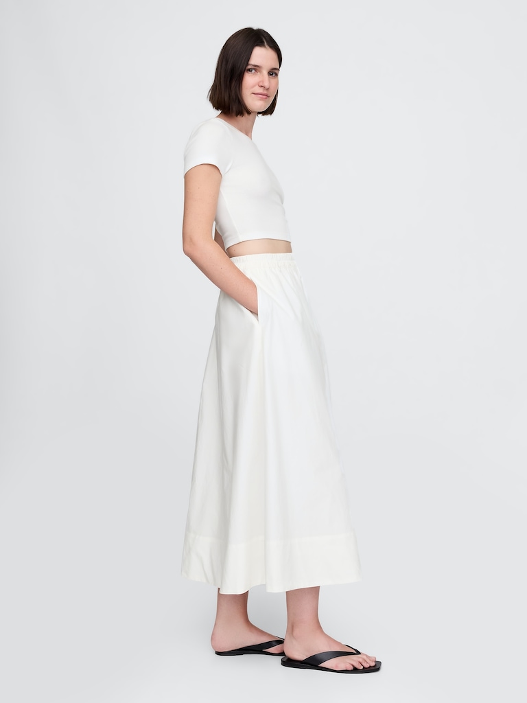 Poplin Maxi Skirt