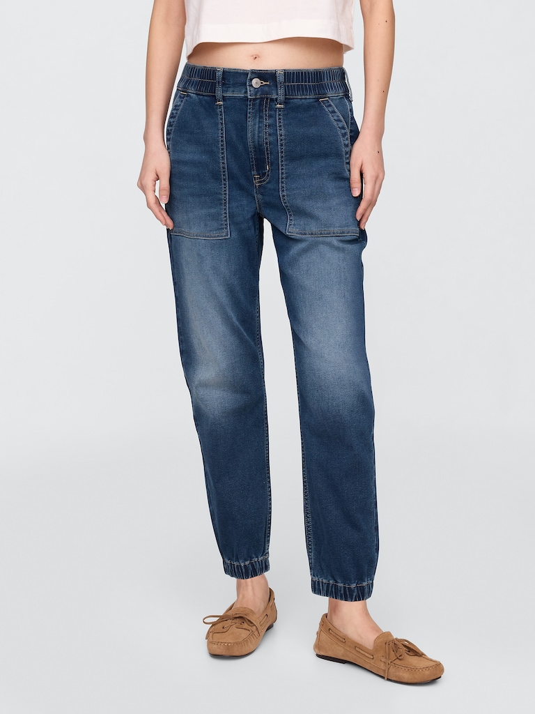 High Rise Sweatpant Jean Joggers