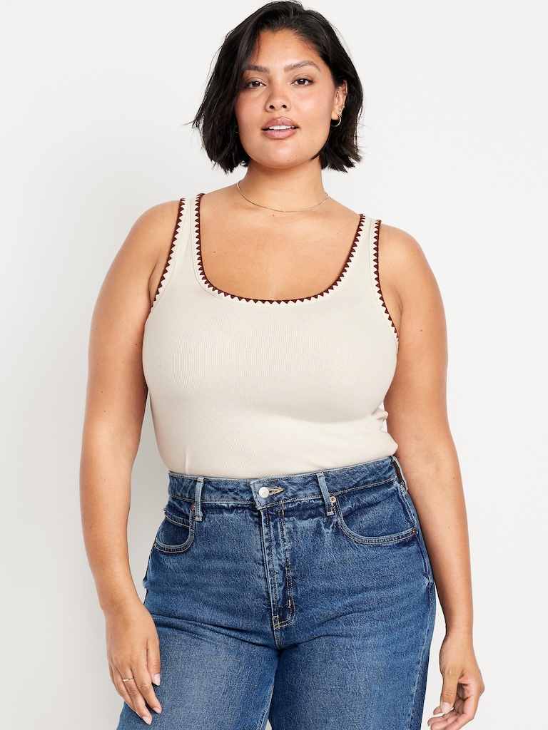 Embroidered Tank Top