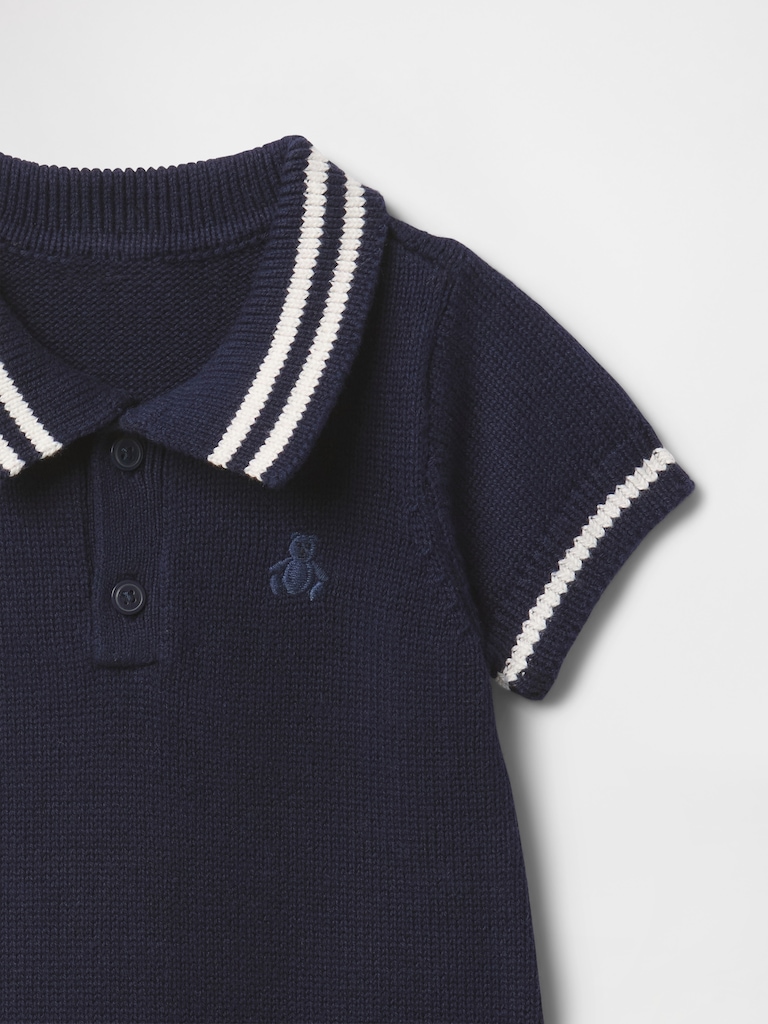 Baby Polo Sweater Shorty One-Piece