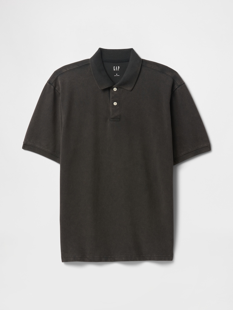 Relaxed Pique Polo Shirt