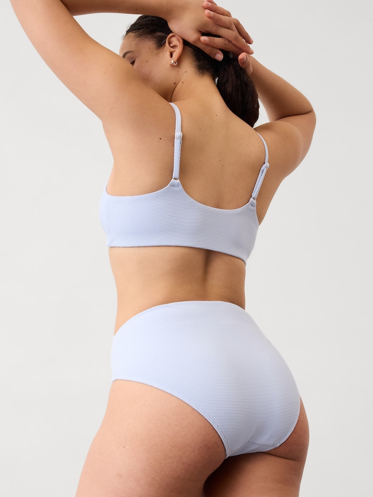 High Waist Pique Swim Bottom