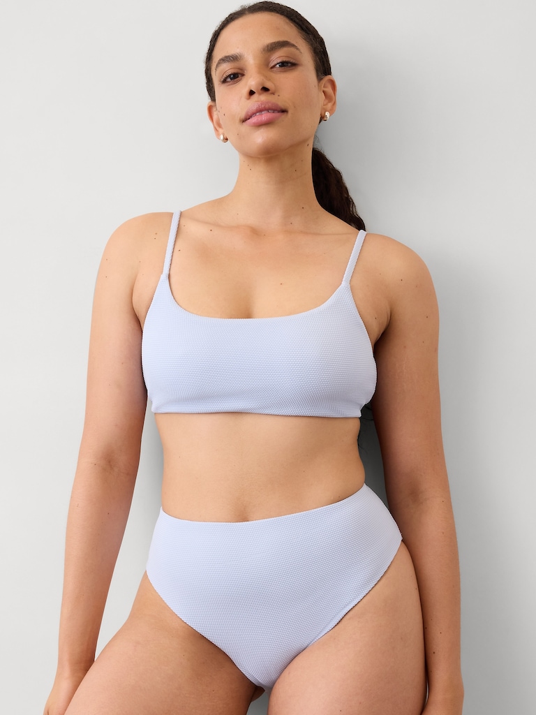 High Waist Pique Swim Bottom