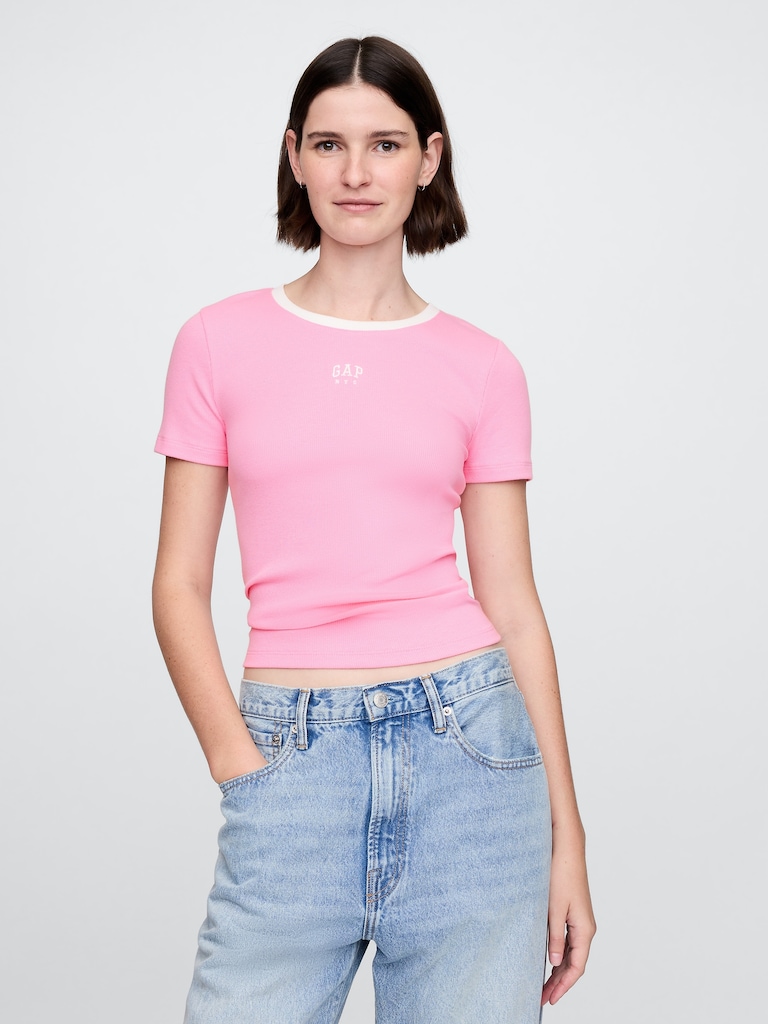 Modern Logo Crop T-Shirt