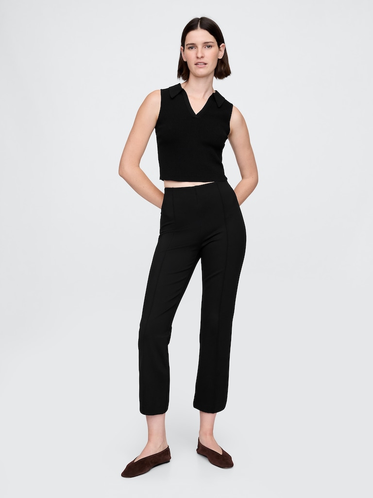 Rib Sweater Crop Tank Top