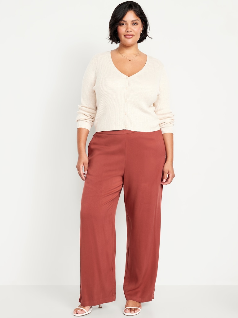 High-Waisted Playa Wide-Leg Pants