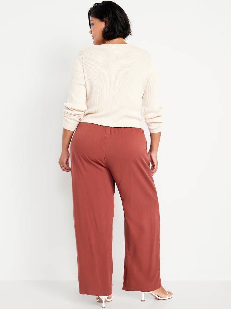 High-Waisted Playa Wide-Leg Pants