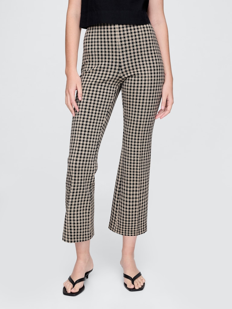 High Rise Double Knit Crop Kick Pants