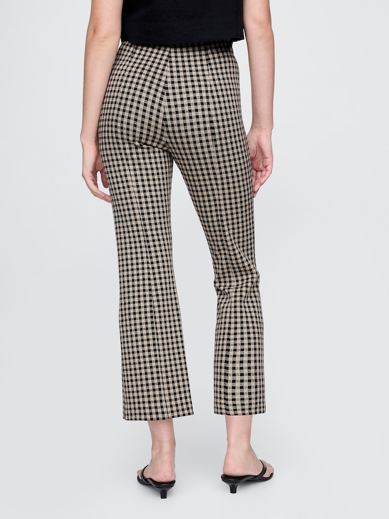 High Rise Double Knit Crop Kick Pants