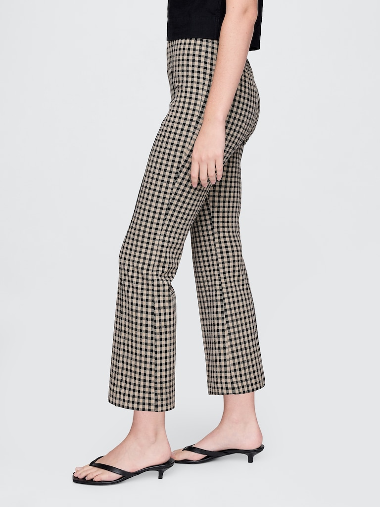 High Rise Double Knit Crop Kick Pants