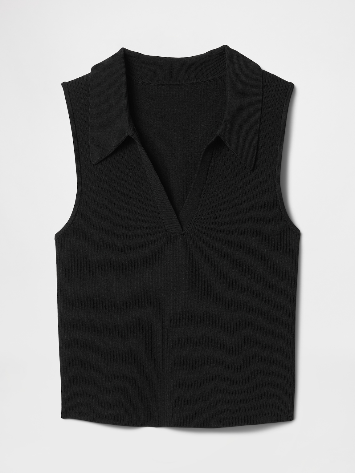 Rib Sweater Crop Tank Top