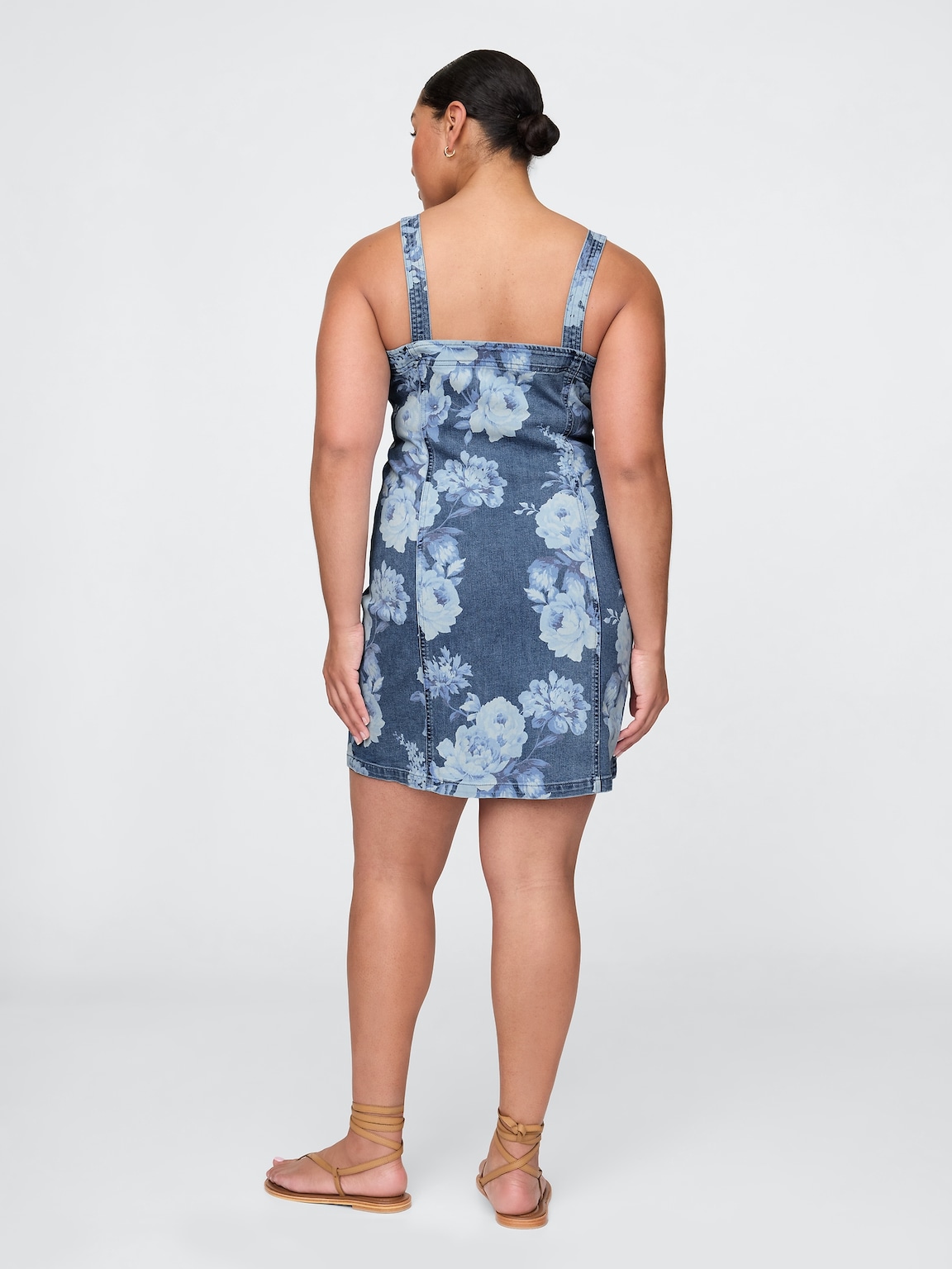 Denim Floral Mini Dress