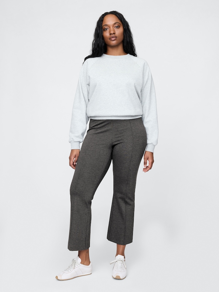 High Rise Double Knit Crop Kick Pants