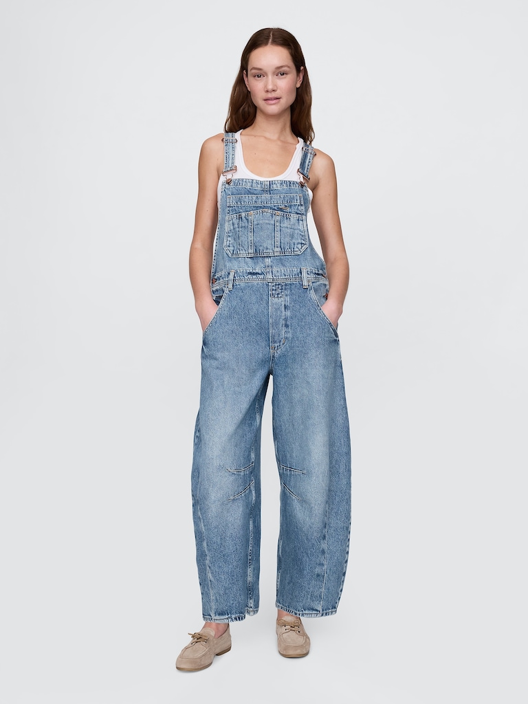 UltraSoft Denim Horseshoe Overalls