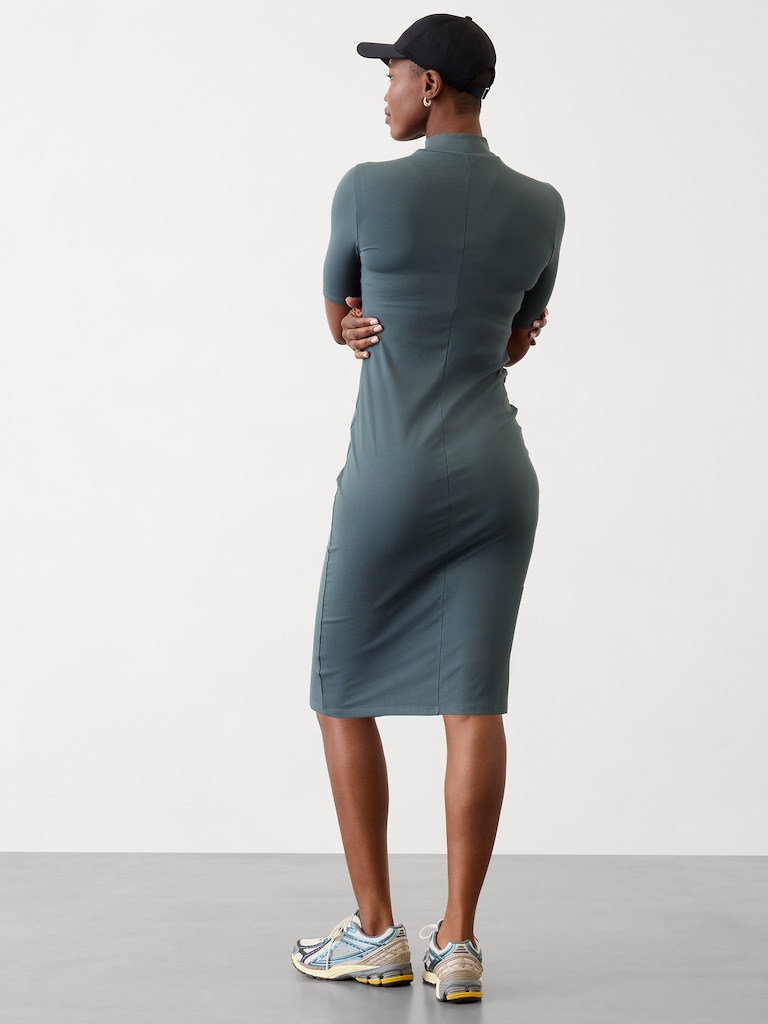 Signature Rib Mock Neck Dress