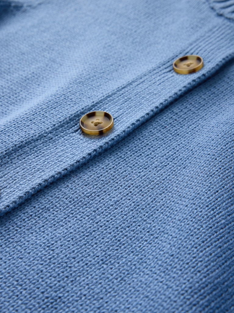 100% Cotton Crewneck Cardigan