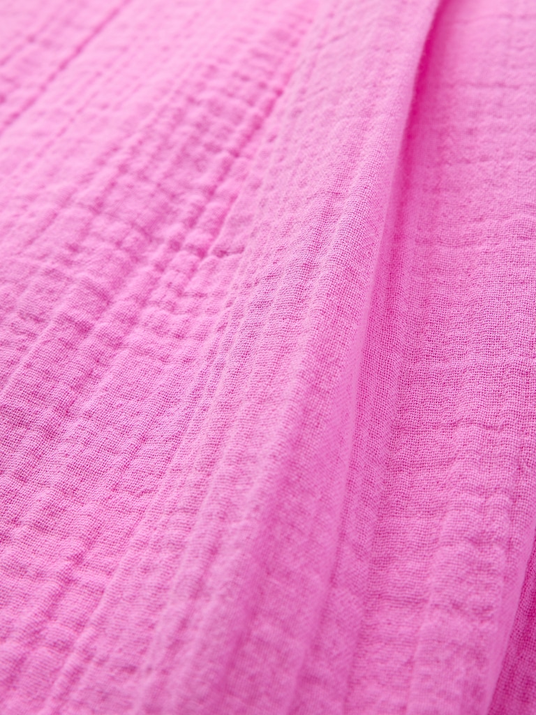 Cotton Gauze Easy Barrel Pants