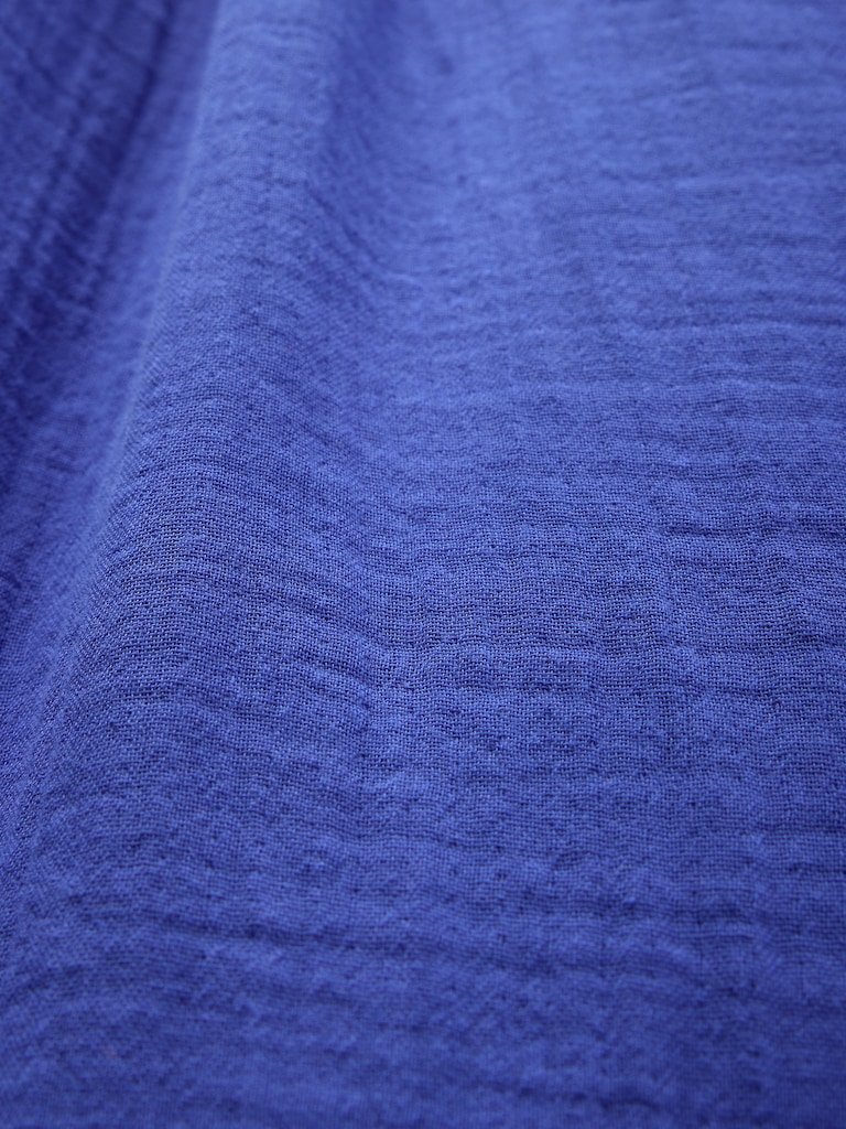 Cotton Gauze Easy Barrel Pants