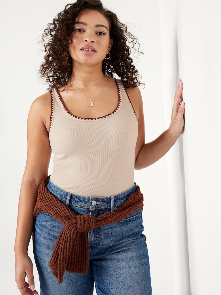 Embroidered Tank Top