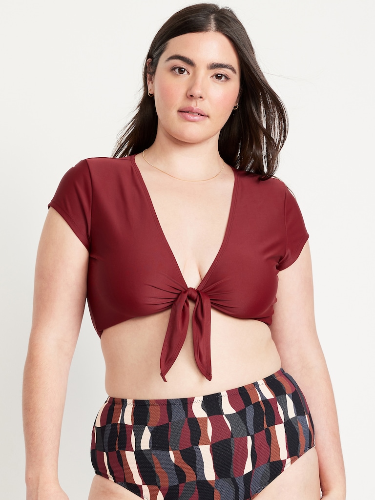 Tie-Front Swim Cover-Up