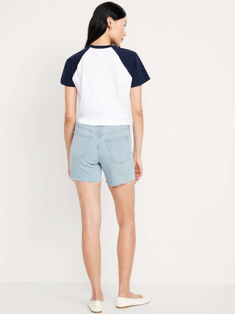 High-Waisted OG Jean Cut-Off Shorts -- 5-inch inseam