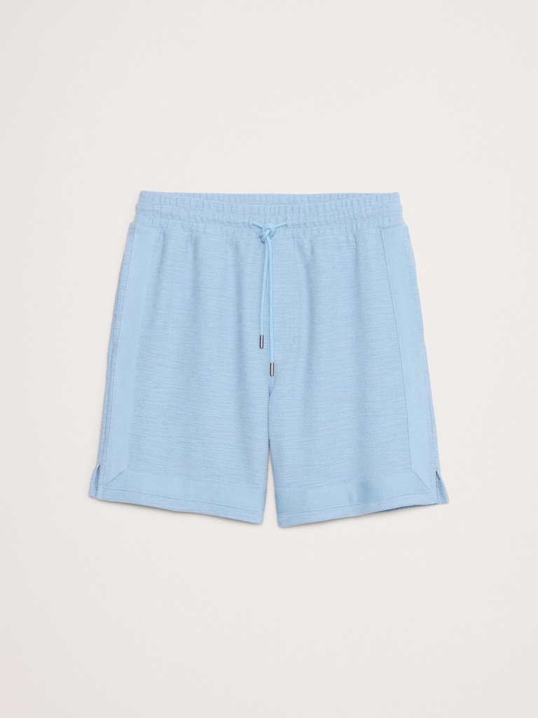 7" Slub Bouclé Pull-On Short