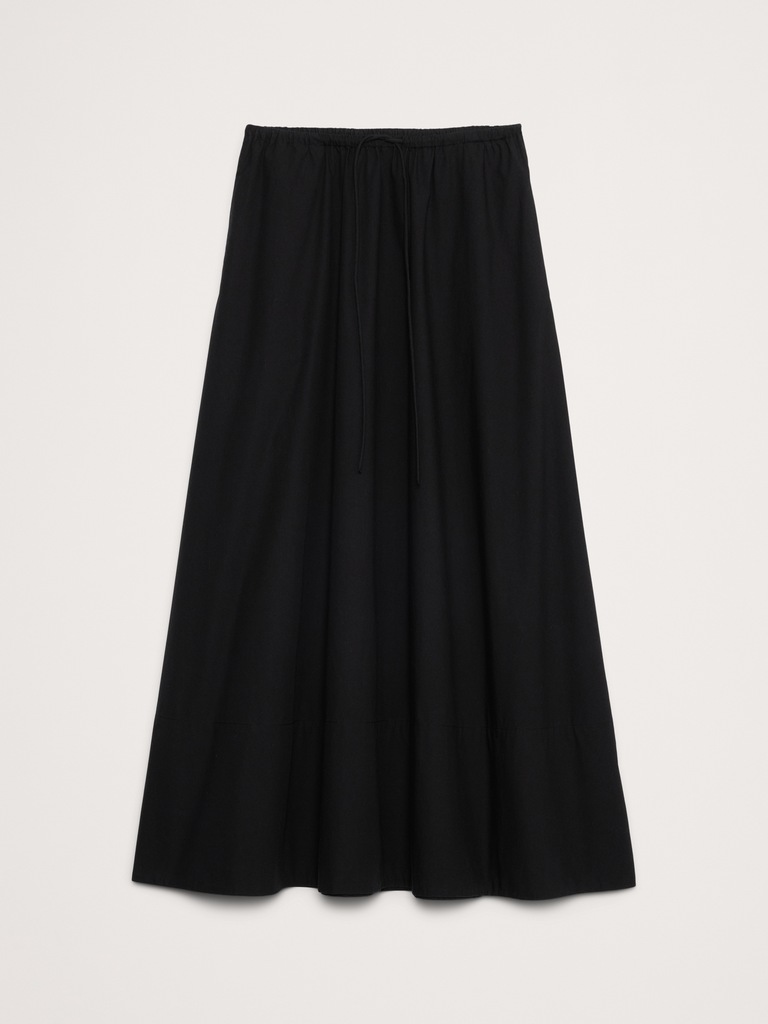 Cotton Poplin Maxi Skirt