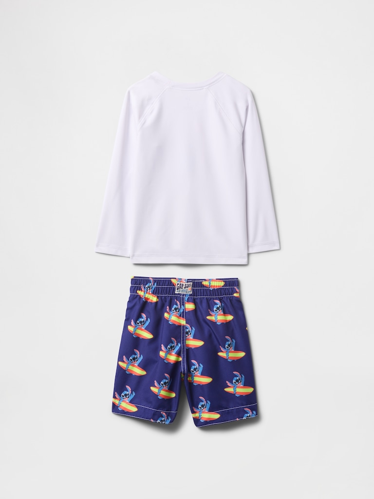 Gap × Disney Baby & Toddler Rash Guard Swim Two-Piece