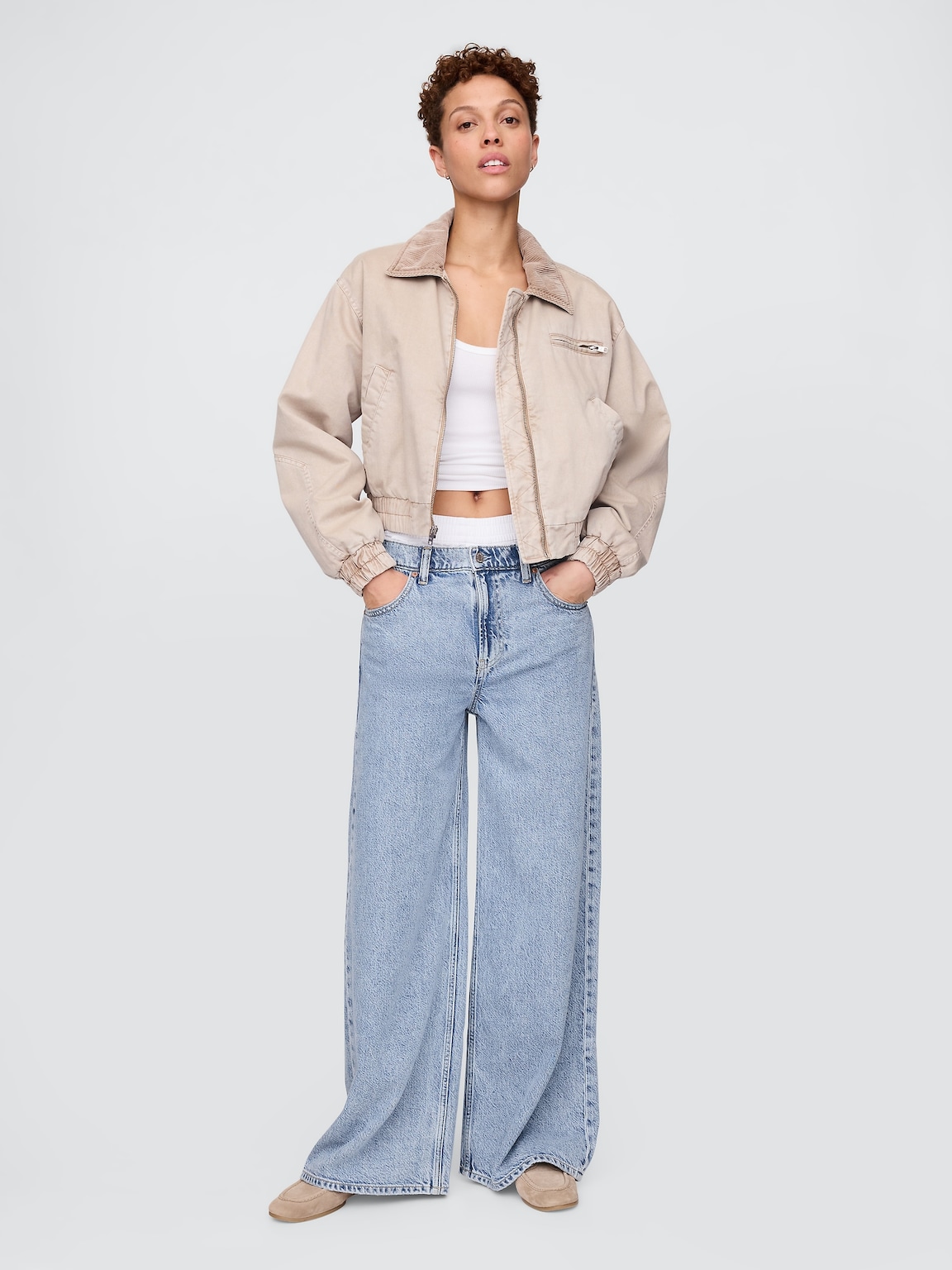 Mid Rise UltraSoft Boxer Baggy Jeans