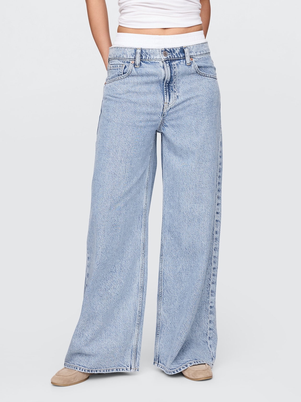 Mid Rise UltraSoft Boxer Baggy Jeans