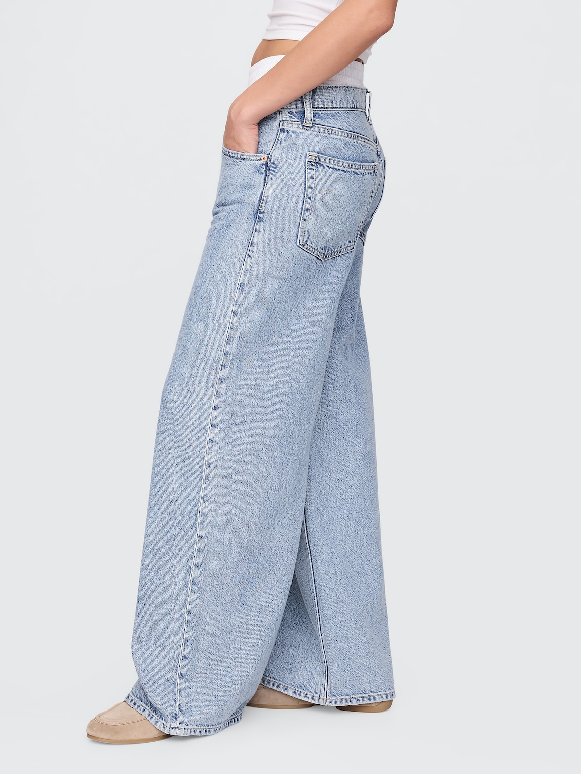 Mid Rise UltraSoft Boxer Baggy Jeans