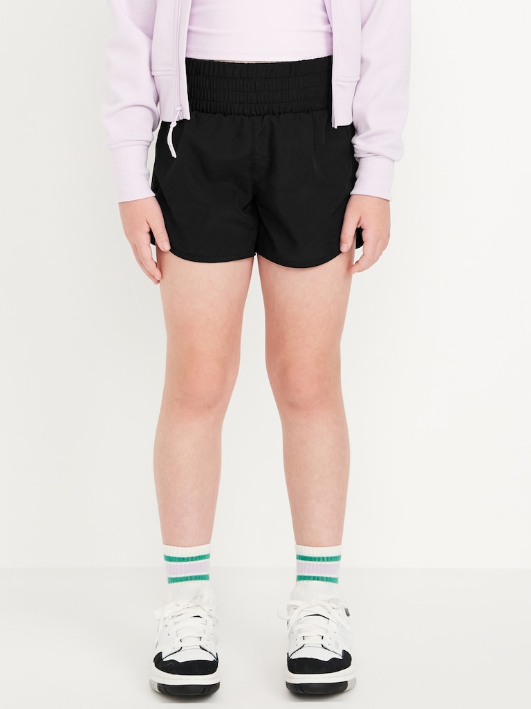 High-Waisted Dolphin-Hem Run Shorts for Girls