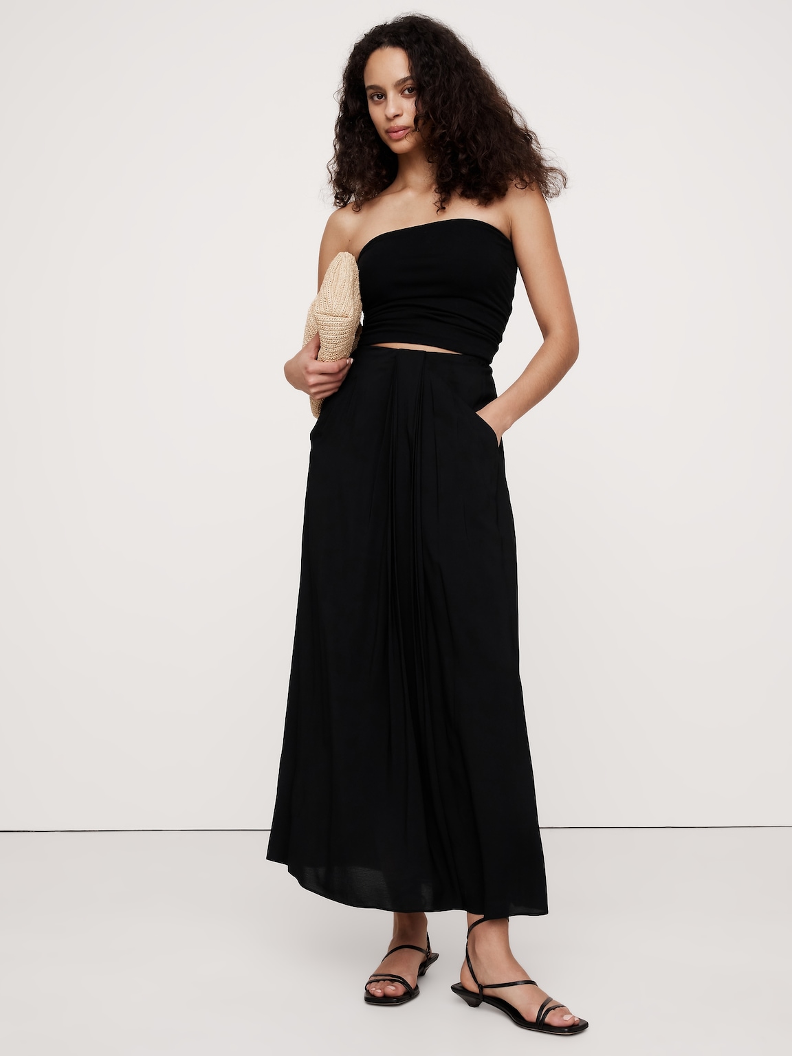 V-Neck Hardware One-Piece Swimsuit