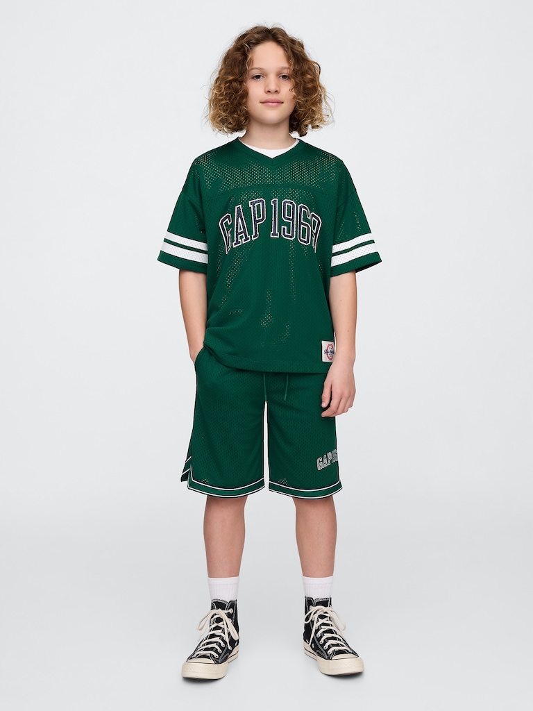 Kids GapFit Tech Mesh Jersey T-Shirt
