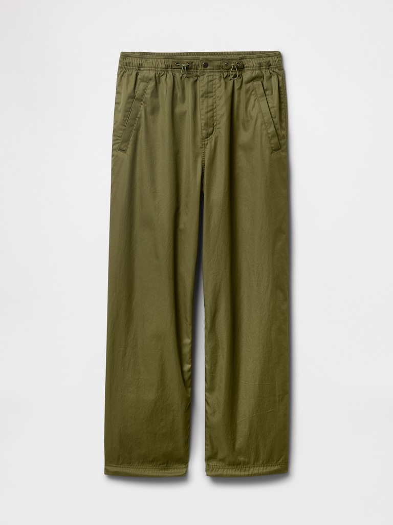 Twill Parachute Baggy Pants