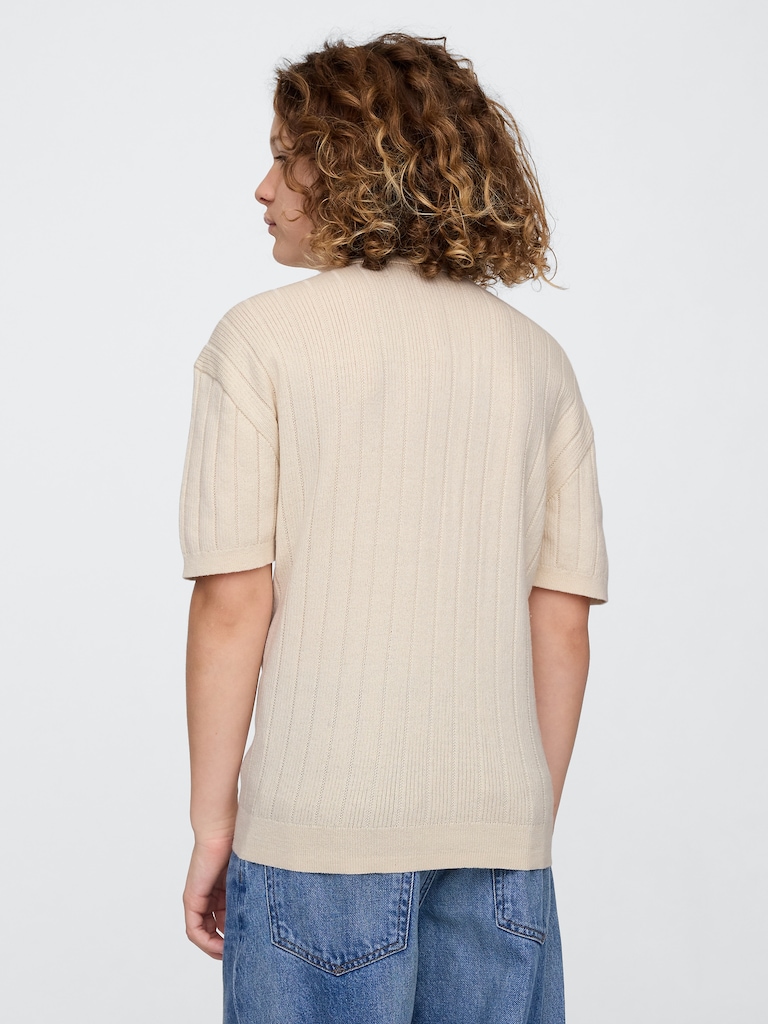 Kids Rib Polo Sweater