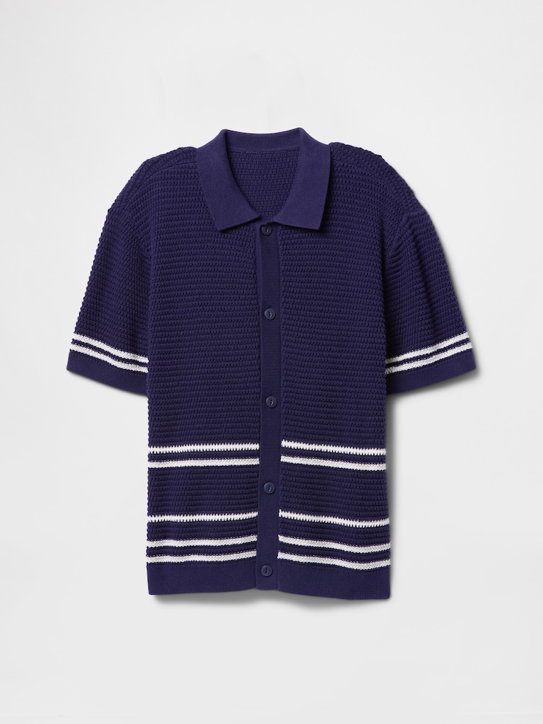 Kids Relaxed Crochet Shirt
