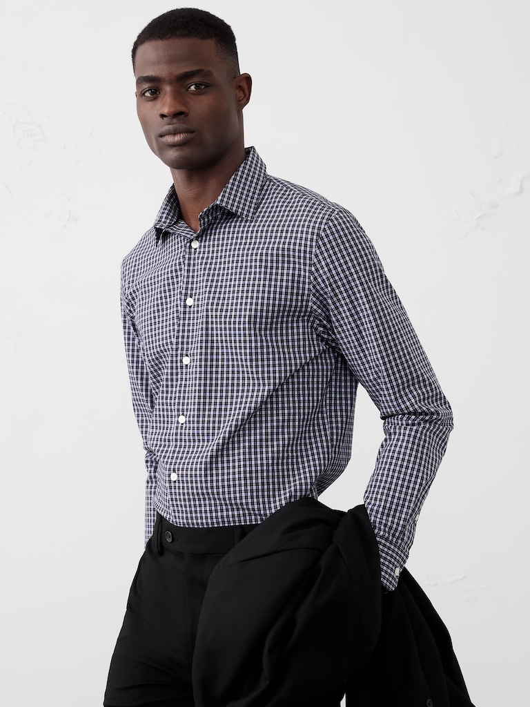 Slim-Fit Untucked Dress Shirt