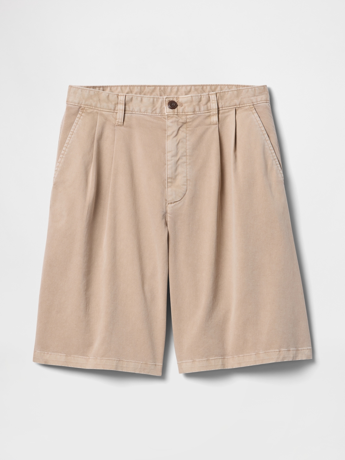 Pleated Khaki Shorts