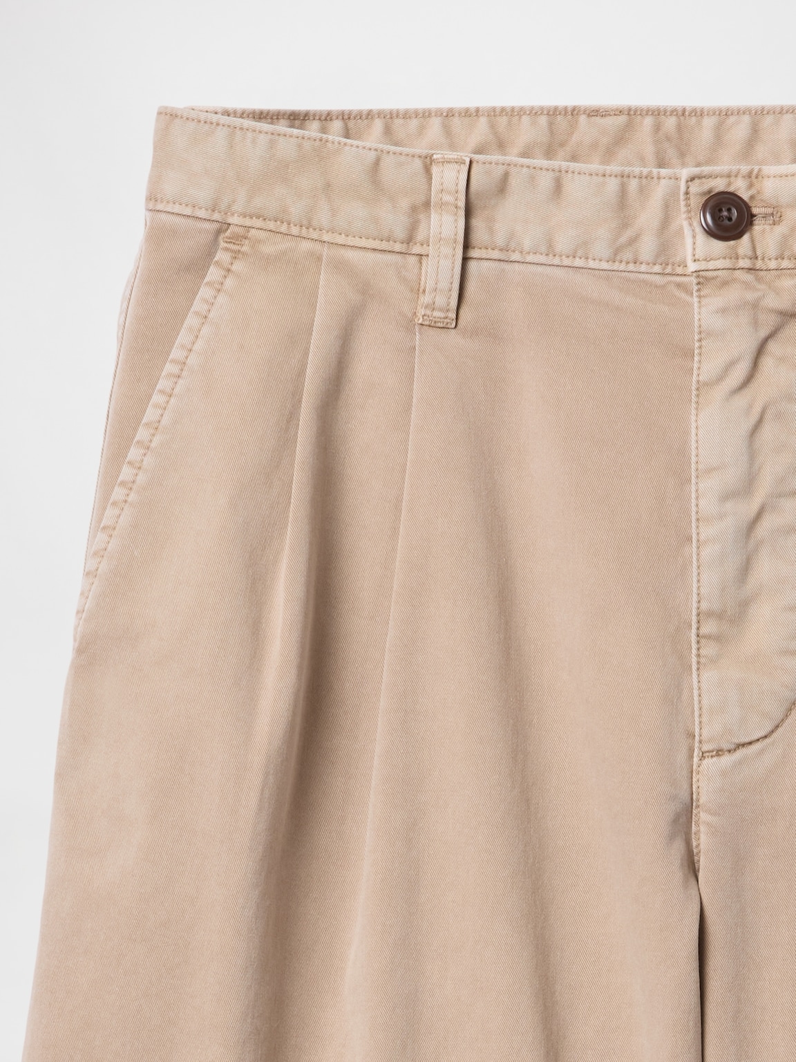 Pleated Khaki Shorts